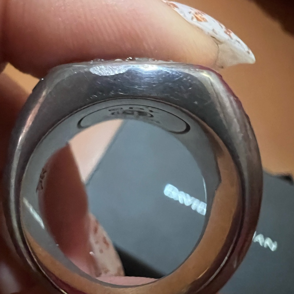 David Yurman WAVES SIGNET RING - Picture 4 of 7